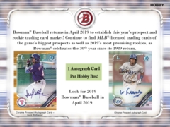 2019 Bowman MLB Baseball Hobby Box